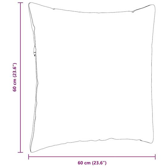 Set de 2 Coussins Décoratifs en Tissu Moderne Déhoussables pour Salon Blanc 60x60 cm – ComfortXL Outdoor Living - Image 9