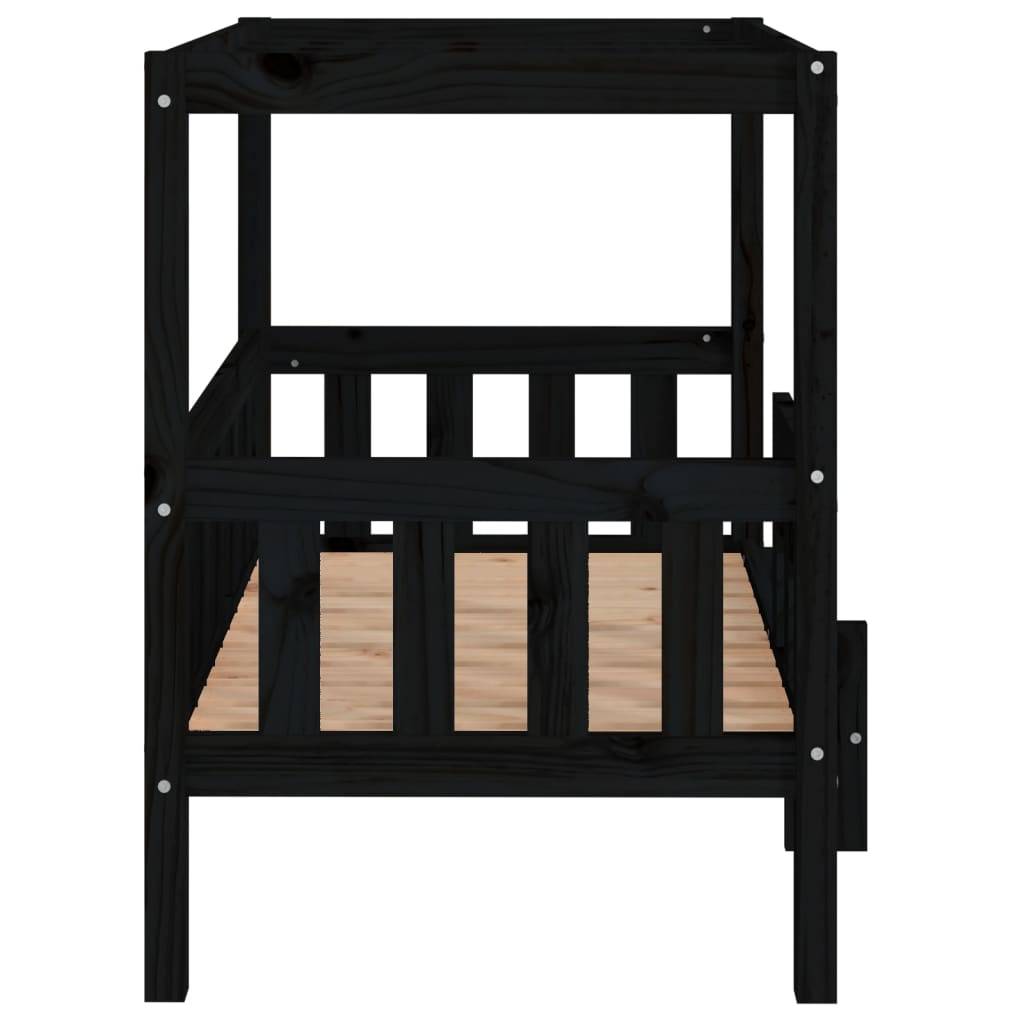 Vidaxl - Lit pour chien Noir 95,5x73,5x90 cm Bois de pin solide vidaXL 822386 - Imagen 7