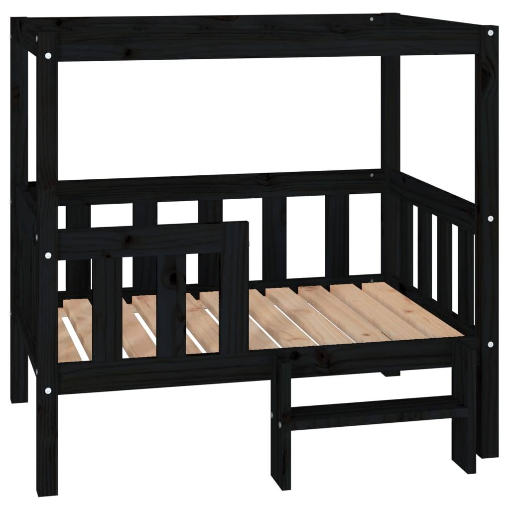 Vidaxl - Lit pour chien Noir 95,5x73,5x90 cm Bois de pin solide vidaXL 822386 - Imagen 2