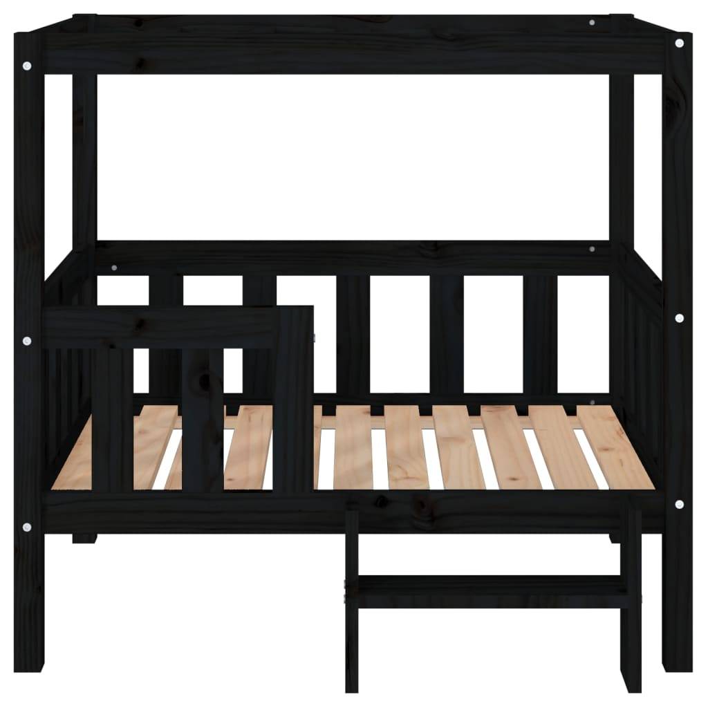 Vidaxl - Lit pour chien Noir 95,5x73,5x90 cm Bois de pin solide vidaXL 822386 - Imagen 6