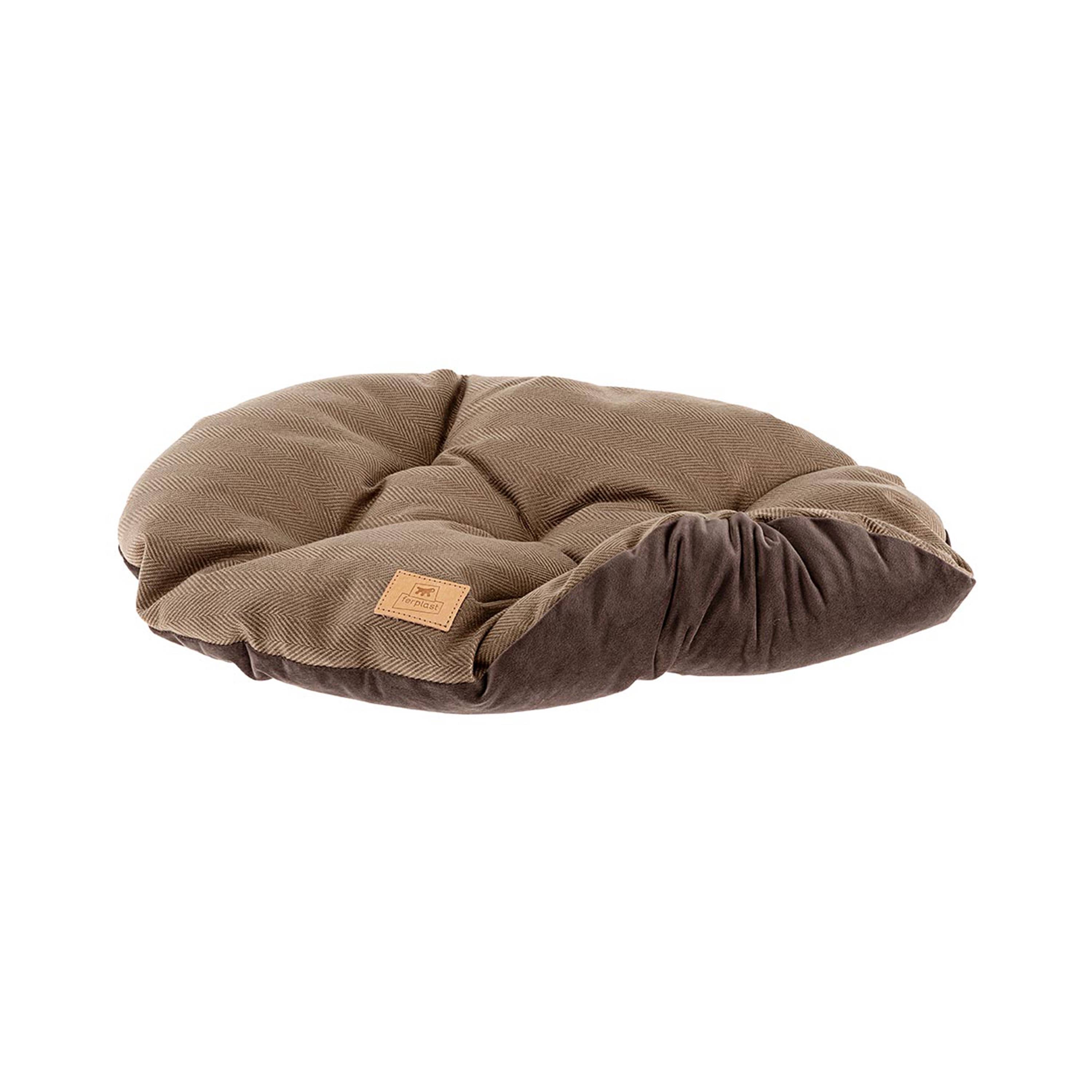 Ferplast - Coussin pour chiens et chats STUART 45/2, double-face, tweed, velours doux, lavable, Marron - Imagen 7