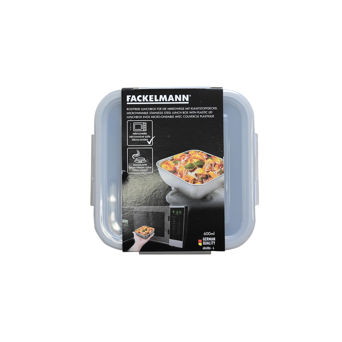 Lunch box en inox avec couvercle à clips 600 ml Fackelmann Move - Image 5