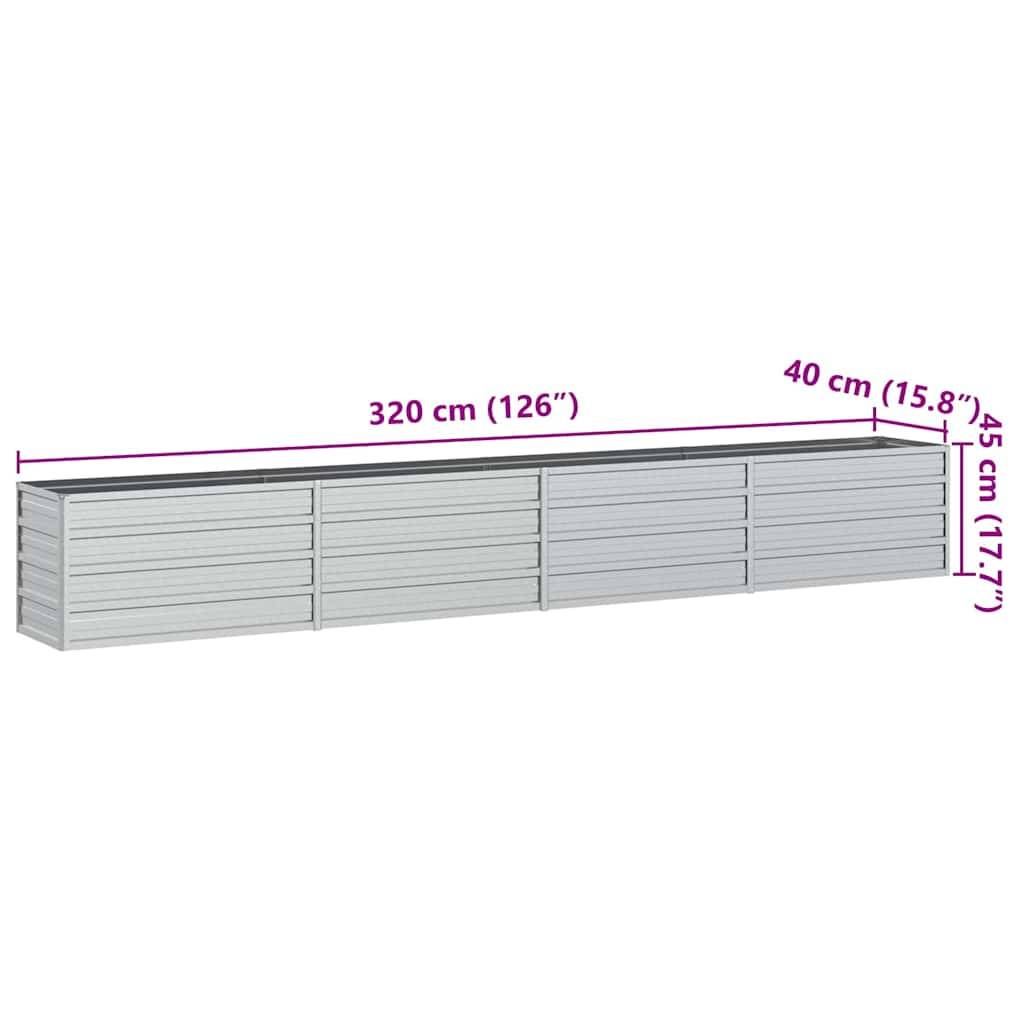 Prolenta Premium - Jardinière acier argent  320 x 40 x 45 cm  - Prolenta premium p343.4 - Image 7