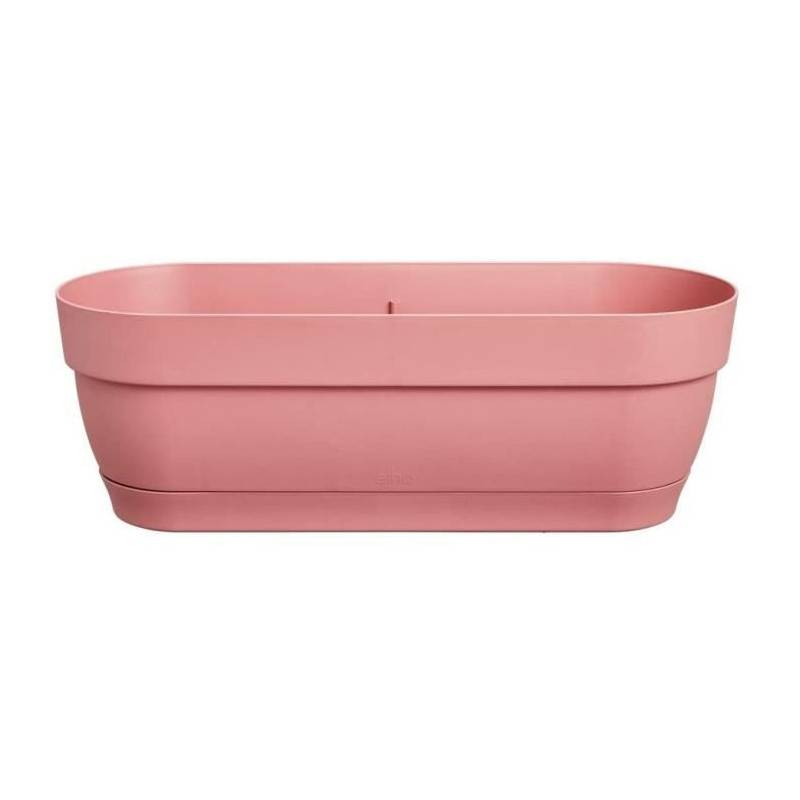 Elho - Pot De Fleurs Rond Loft Urban - Plastique - Percé - Réservoir - Avec Roulettes - ø50 - Rose Poudré - Imagen 2