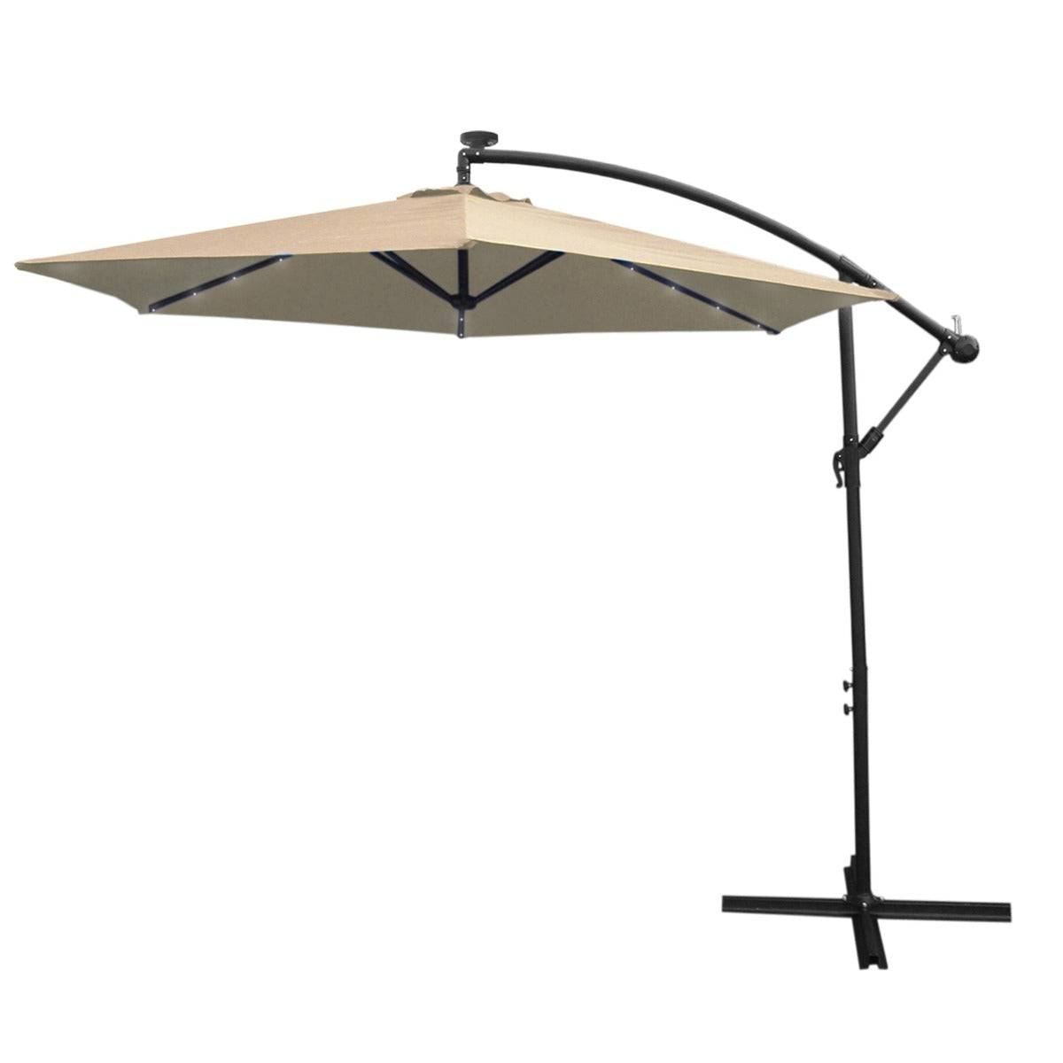 Monstershop - Parasol Beige 3m avec LED's Intégrés - Imagen 1