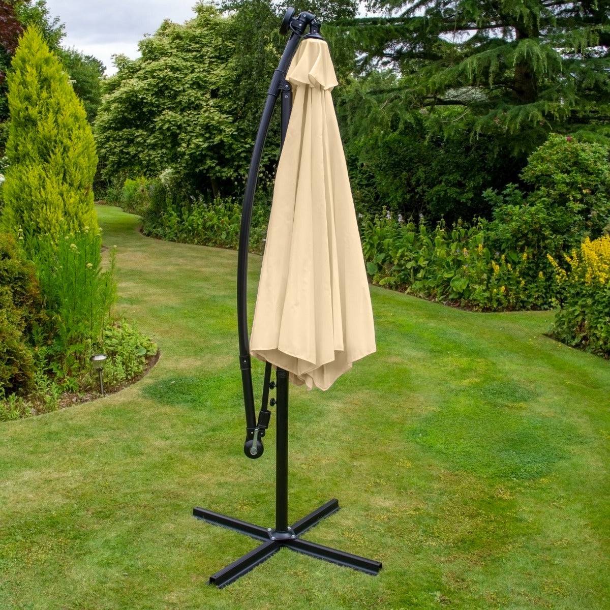 Monstershop - Parasol Beige 3m avec LED's Intégrés - Imagen 4