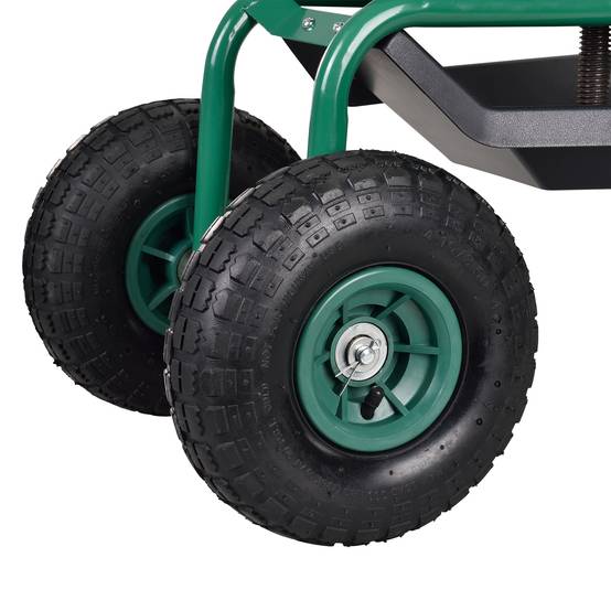 Pro.Tec - Tabouret de Jardin Roulant Vert 81 x 45 x 54 cm pro.tec - Image 5