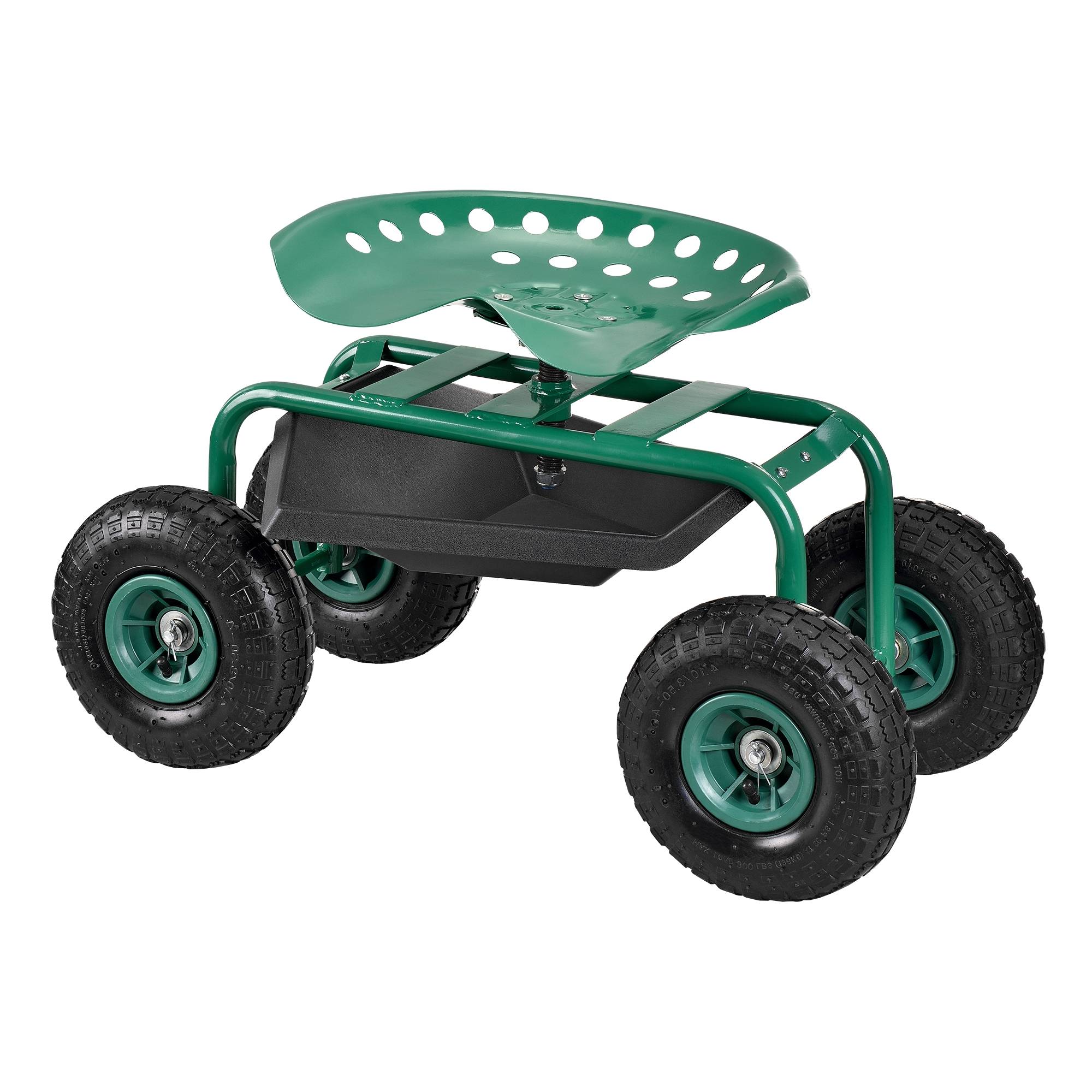 Pro.Tec - Tabouret de Jardin Roulant Vert 81 x 45 x 54 cm pro.tec - Image 2