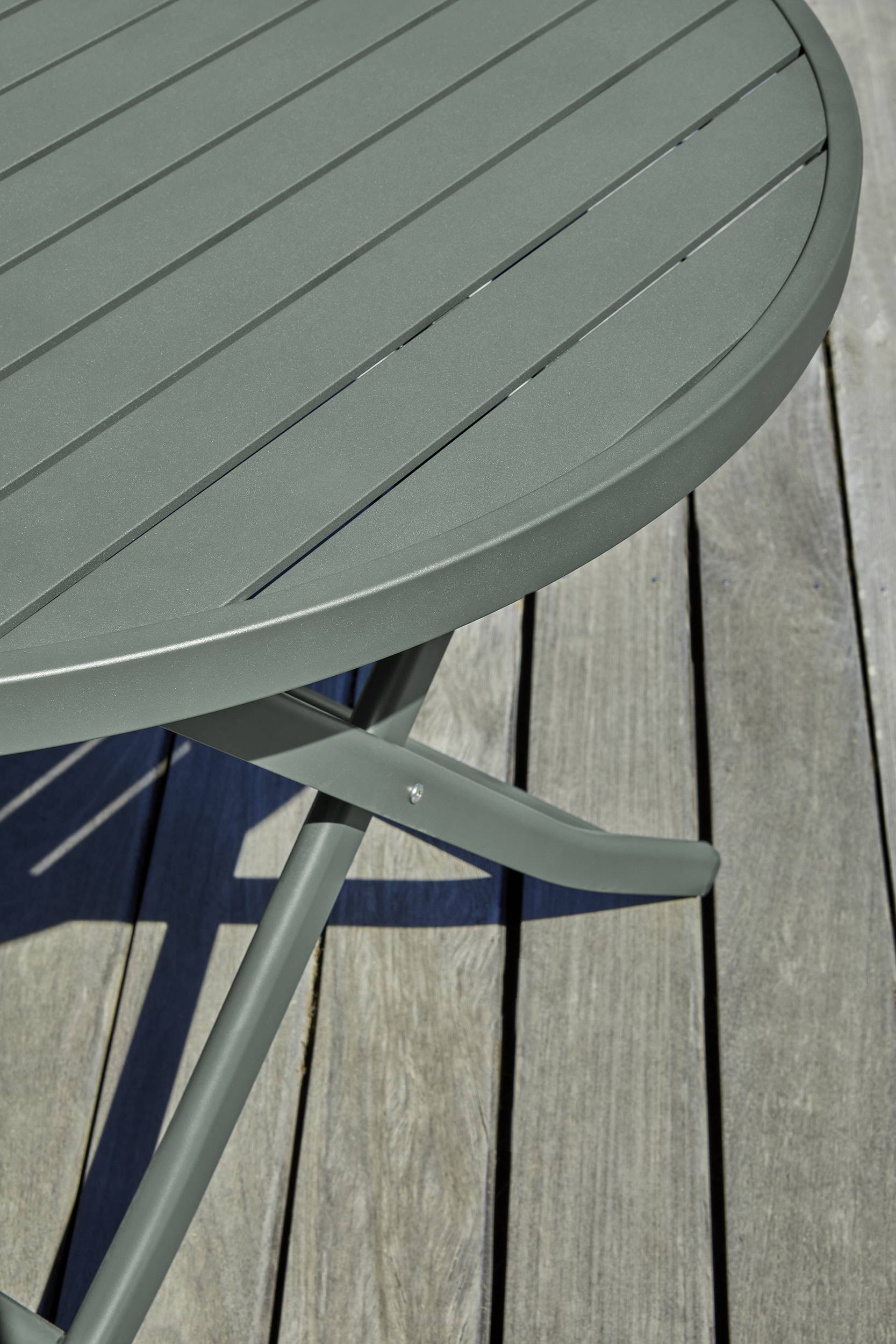 City Garden - Ensemble repas de jardin 4 places en aluminium - Kaki - MARIUS - Imagen 4