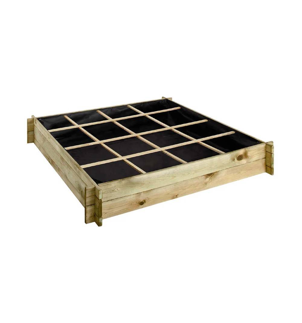 Jardipolys - Carré potager CARDON 120 - 134 x 134 x 24 cm - 288 L - 16 carrés de 28 x 28 cm Jardipolys - Imagen 1