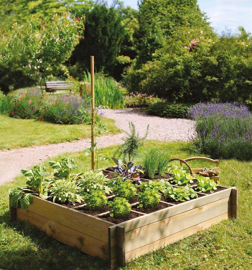 Jardipolys - Carré potager CARDON 120 - 134 x 134 x 24 cm - 288 L - 16 carrés de 28 x 28 cm Jardipolys - Imagen 4