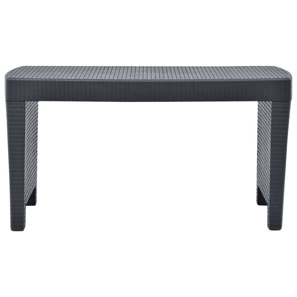 Vidaxl - Salon de jardin 3 pcs Plastique Anthracite vidaXL 48824 - Image 9