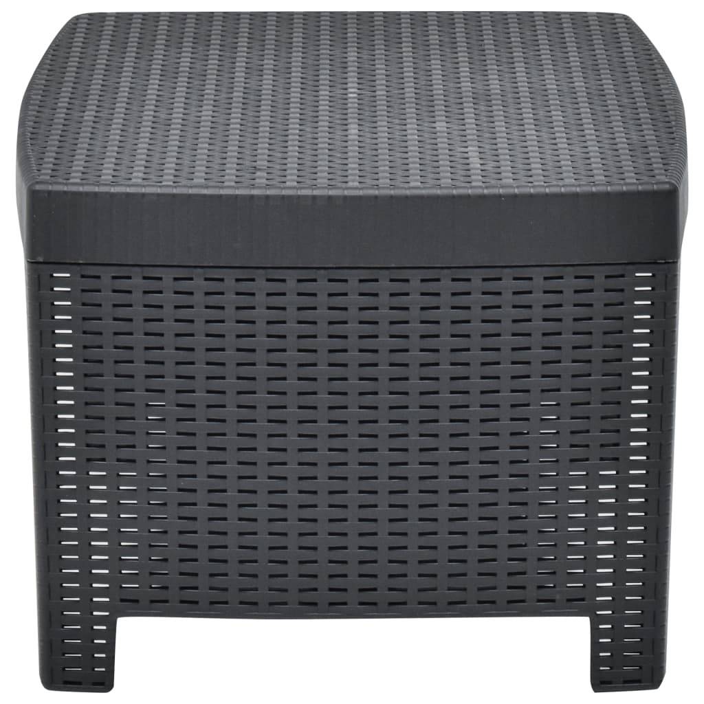Vidaxl - Salon de jardin 3 pcs Plastique Anthracite vidaXL 48824 - Image 6