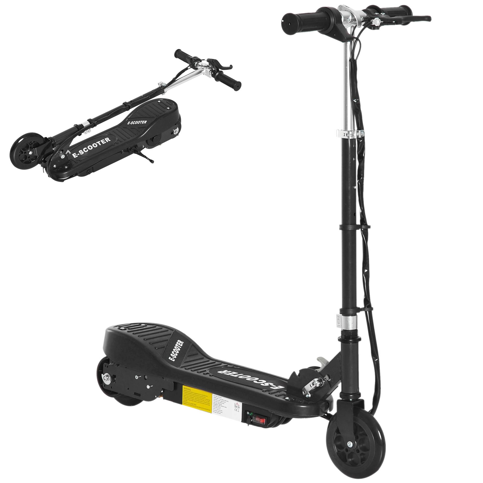 Trottinette électrique pliante pour enfant de +7ans, 120W Vitesse max 12km/h, 74x36x82,5-92,5 cm Noir