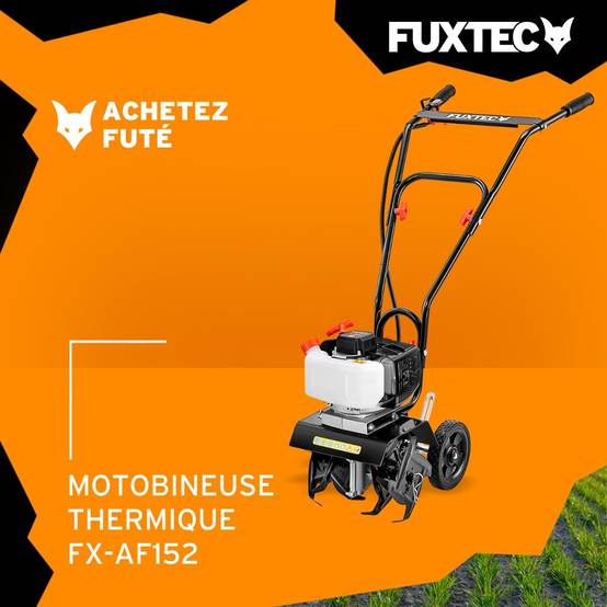 FUXTEC - Motobineuse thermique 2 temps, FUXTEC FX-AF152 51,6 cm3 largeur23 cm profondeur 70 mm 14 kg - Image 2