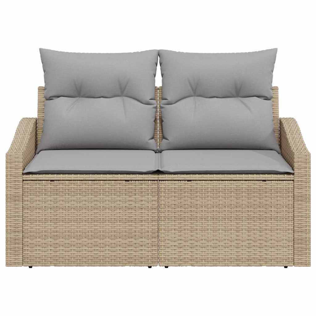 Canapé de Balcon Beige Modulable avec Coussin – Polyrotin Tissé pour Charme Naturel et Durabilité – Structure Acier – ComfortXL Outdoor Living - Image 4