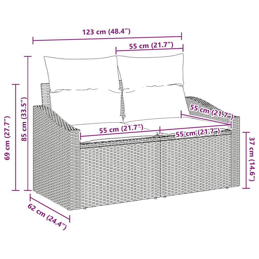 Canapé de Balcon Beige Modulable avec Coussin – Polyrotin Tissé pour Charme Naturel et Durabilité – Structure Acier – ComfortXL Outdoor Living - Image 9