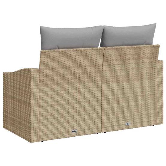 Canapé de Balcon Beige Modulable avec Coussin – Polyrotin Tissé pour Charme Naturel et Durabilité – Structure Acier – ComfortXL Outdoor Living - Image 3