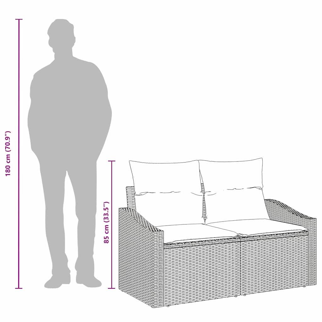 Canapé de Balcon Beige Modulable avec Coussin – Polyrotin Tissé pour Charme Naturel et Durabilité – Structure Acier – ComfortXL Outdoor Living - Image 10