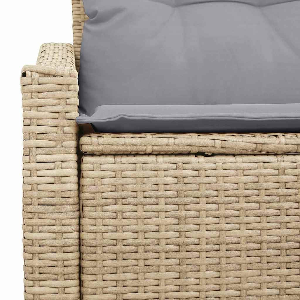 Canapé de Balcon Beige Modulable avec Coussin – Polyrotin Tissé pour Charme Naturel et Durabilité – Structure Acier – ComfortXL Outdoor Living - Image 7