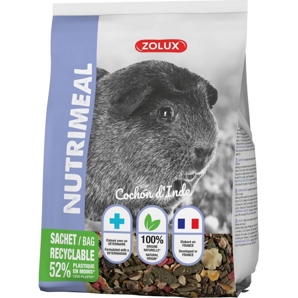 Zolux - zolux - Alimentation Granulés pour cochon d'inde nutrimeal  800g - Imagen 2