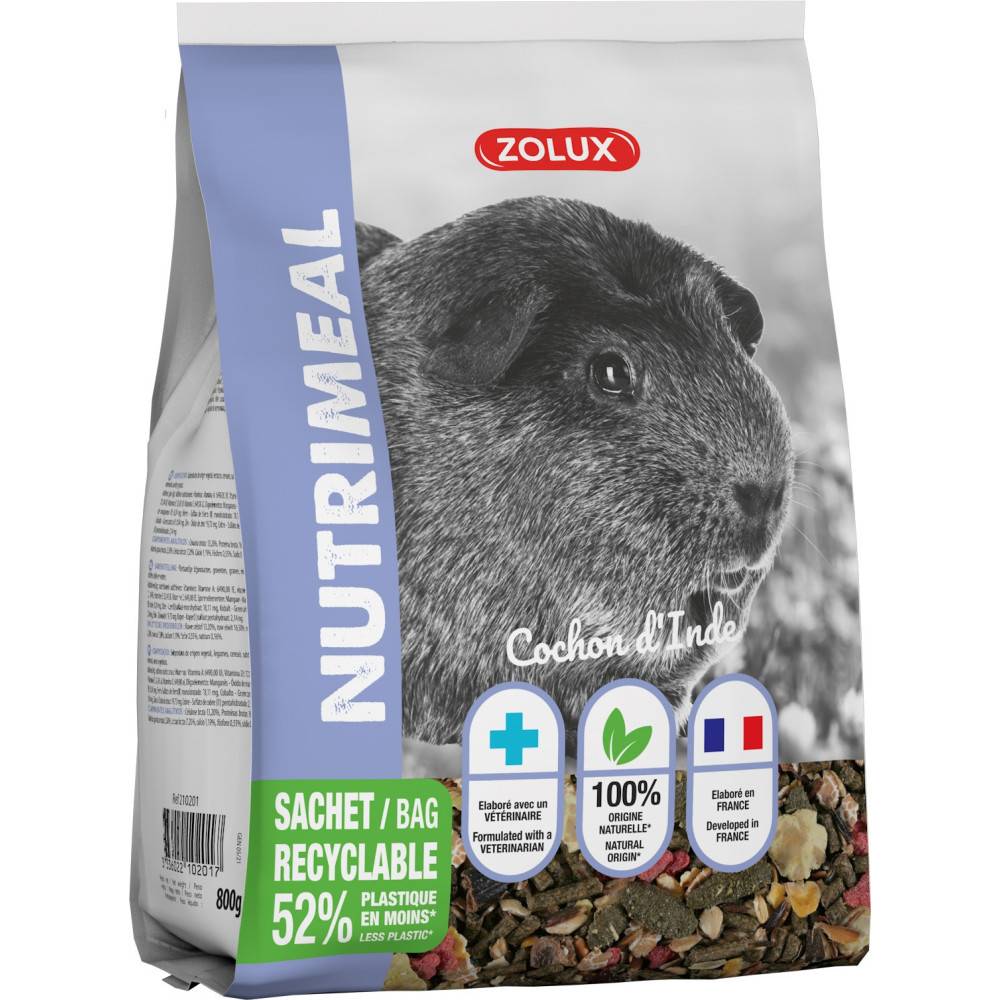 Zolux - zolux - Alimentation Granulés pour cochon d'inde nutrimeal  800g - Imagen 3