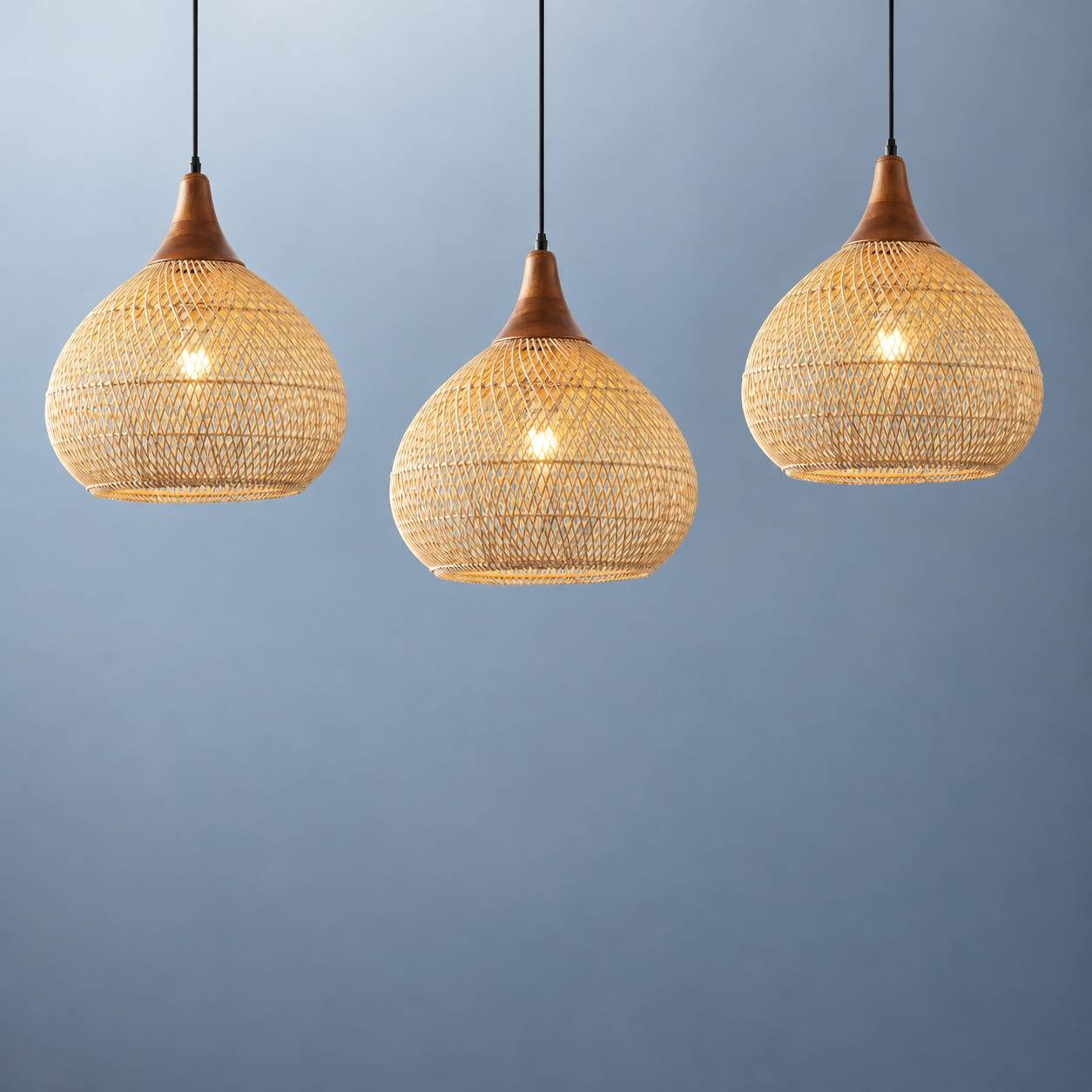 Suspension Lumineuse Artisanale Bambou Style Boho Applique Salon Chambre - Image 8
