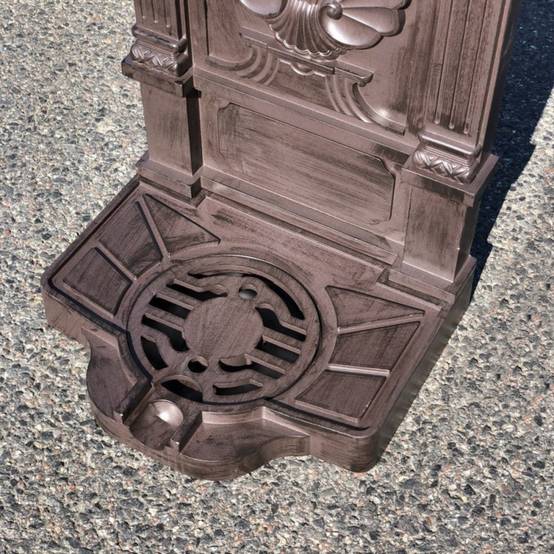 Fontaine de jardin extérieur fonte aluminium marron coquillage 84cm Chemin de campagne - Imagen 5