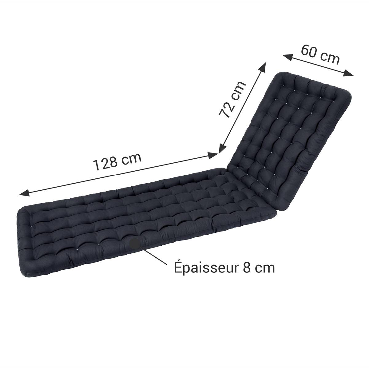 Coussin de Transat | 200x60 cm | Bleu marine - HAVE A SEAT Living - Image 3