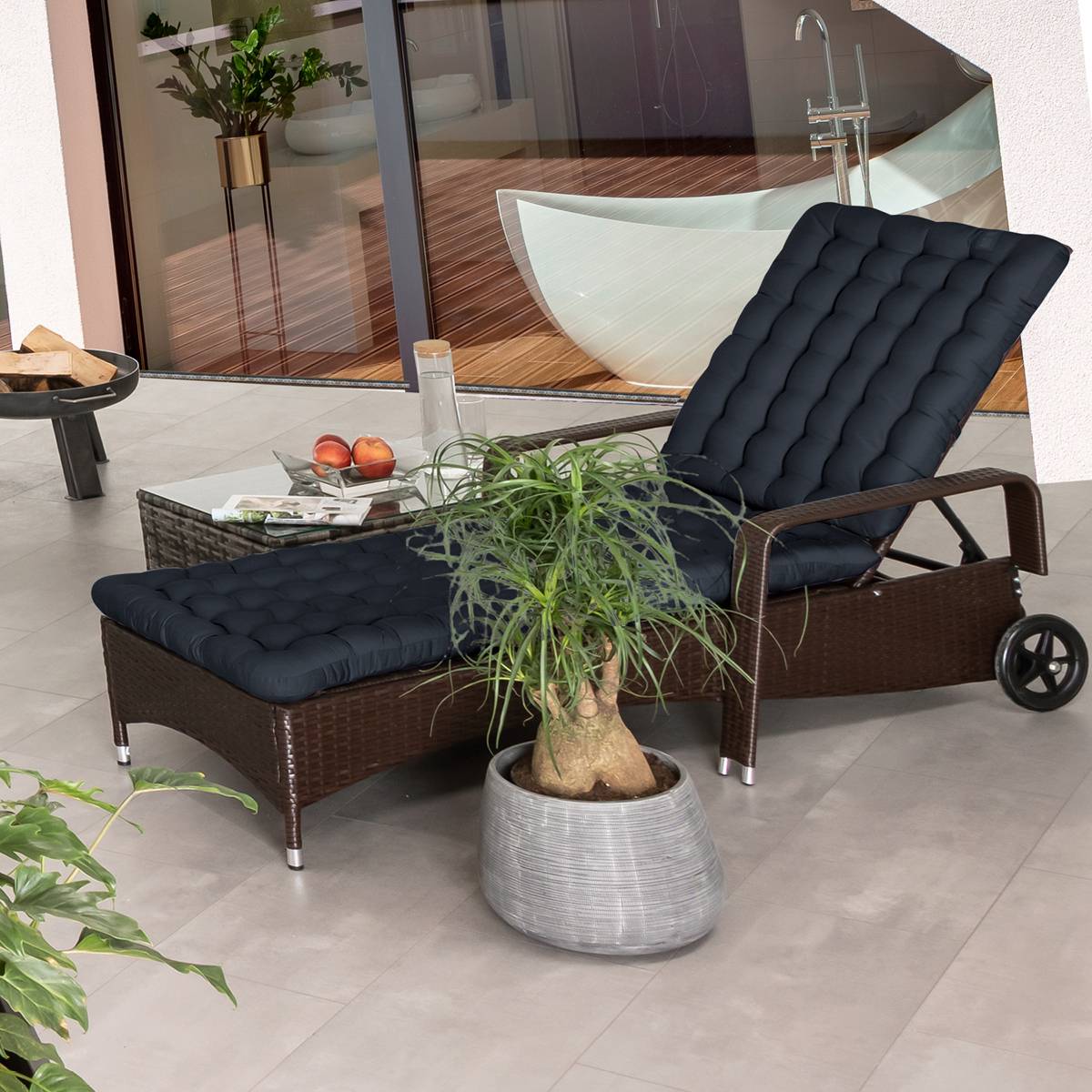 Coussin de Transat | 200x60 cm | Bleu marine - HAVE A SEAT Living - Image 8