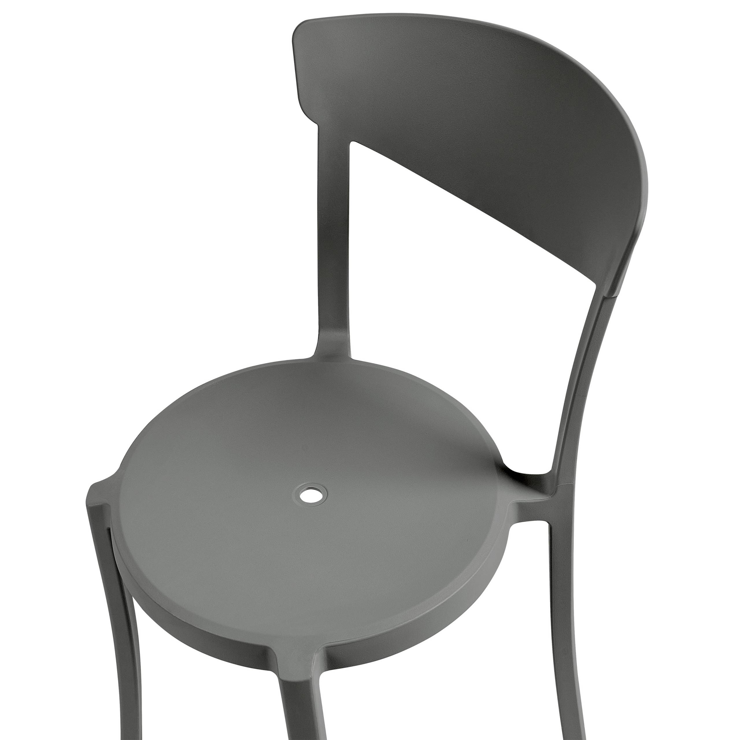 Beliani - Chaise de salle à manger Matière synthétique Gris foncé VIESTE - Beliani - Imagen 6