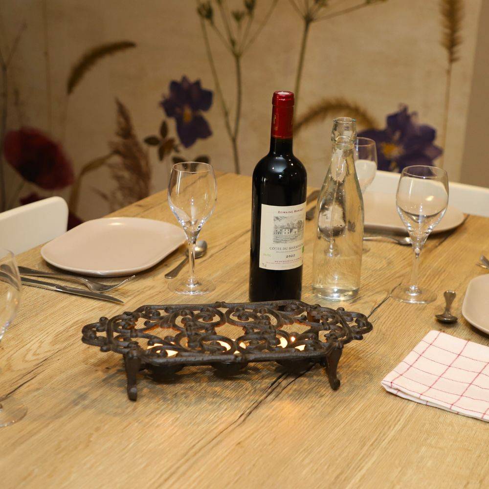 Chauffe plat en fonte marron 34.5 x 17 x 5 cm Chemin de campagne - Imagen 2