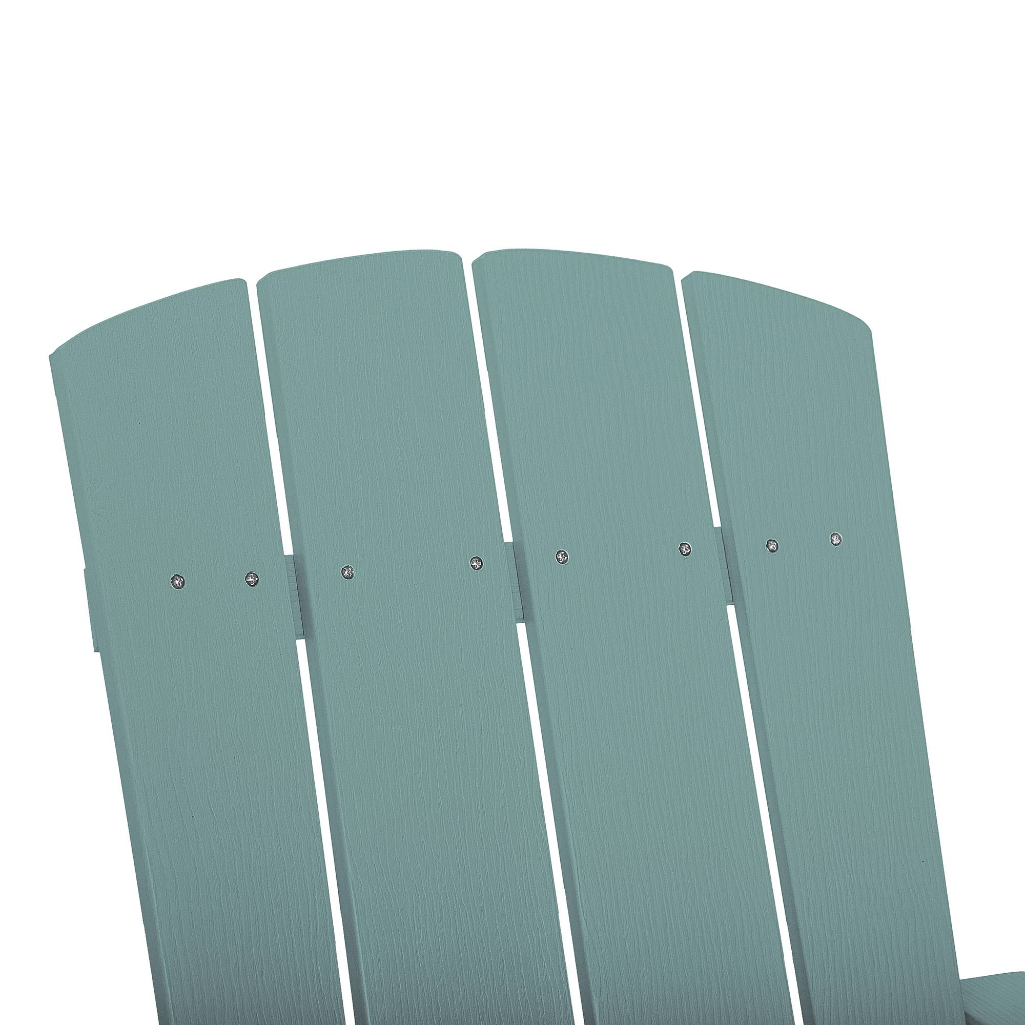 Beliani - Chaise de jardin Bois synthétique Turquoise ADIRONDACK - Beliani - Imagen 8