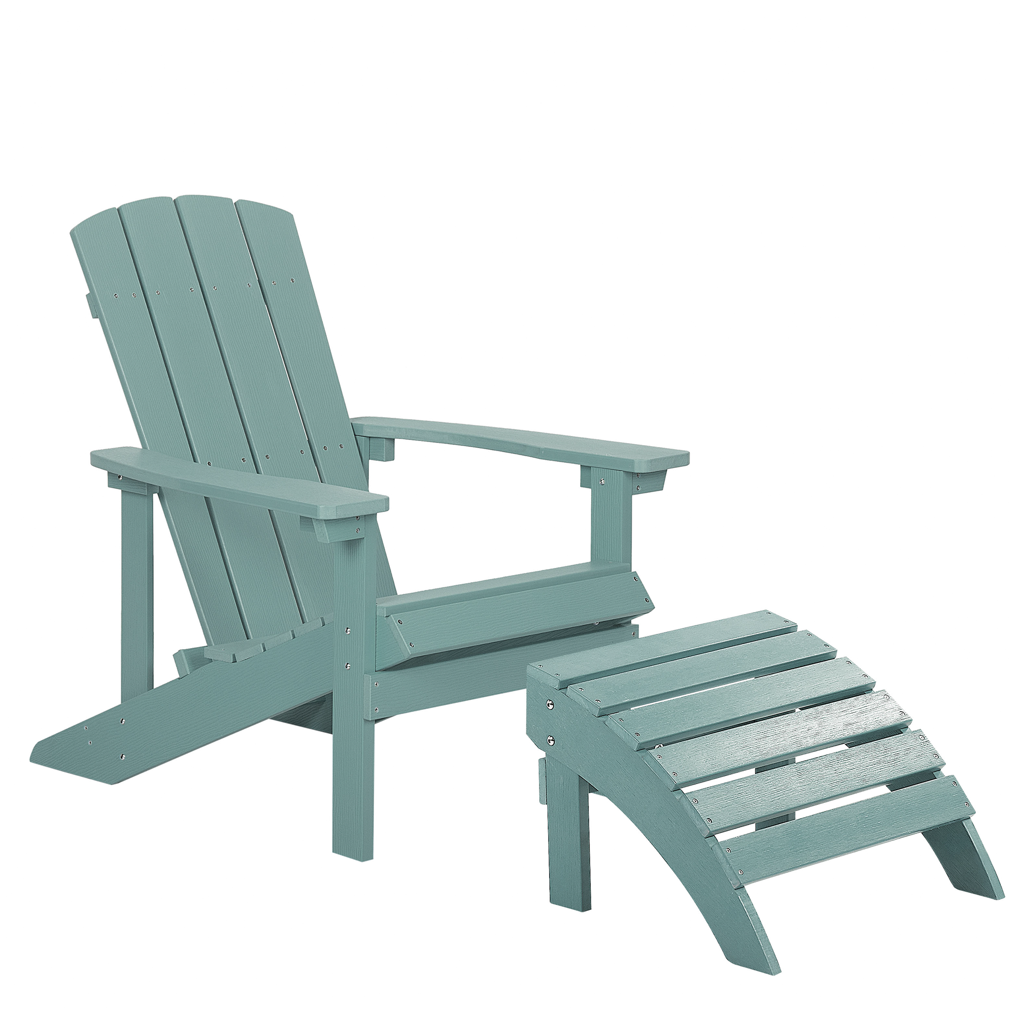 Beliani - Chaise de jardin Bois synthétique Turquoise ADIRONDACK - Beliani - Imagen 2
