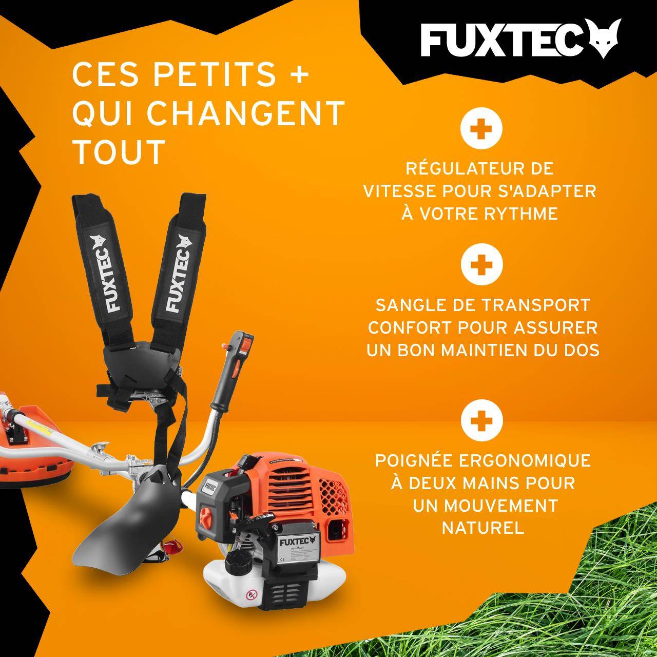 FUXTEC - Débroussailleuse thermique 62 cm³ 3,5 CV avec harnais confort – FX-MS162 – FUXTEC - Image 4