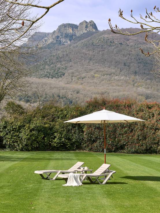Parasol extérieur Ø300 cèdre - naturel MADEIRA garbar - Image 3