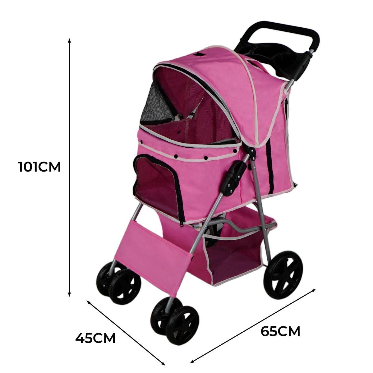 Monstershop - Poussette pour Animal de Compagnie – Rose - Monstershop - Imagen 5