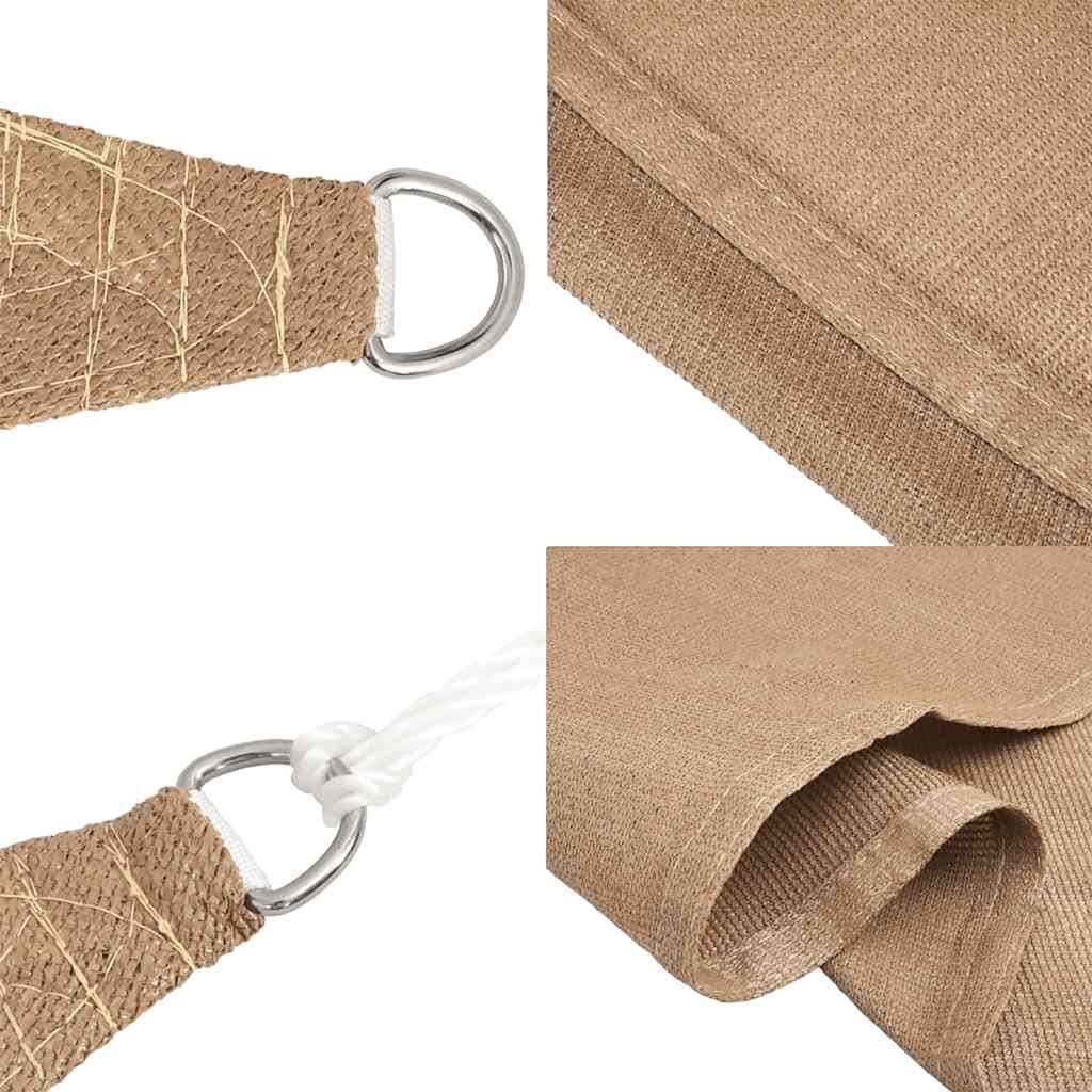Voile d'ombrage PEHD taupe 300 x 300 x 420 cm - PANGIVO - Image 5
