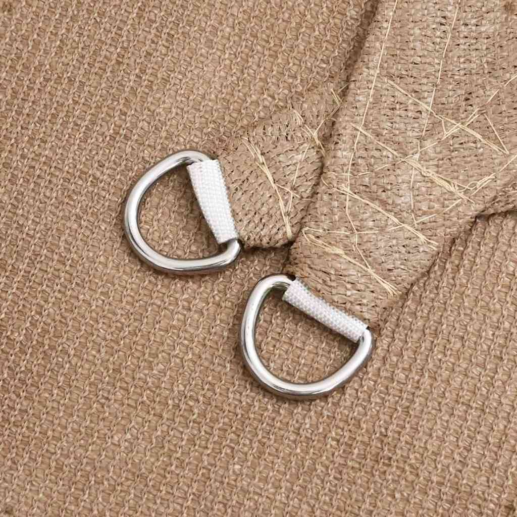 Voile d'ombrage PEHD taupe 300 x 300 x 420 cm - PANGIVO - Image 4