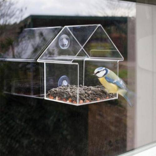 Esschert Design - Mangeoire à oiseaux transparente pour fenêtre - Image 2