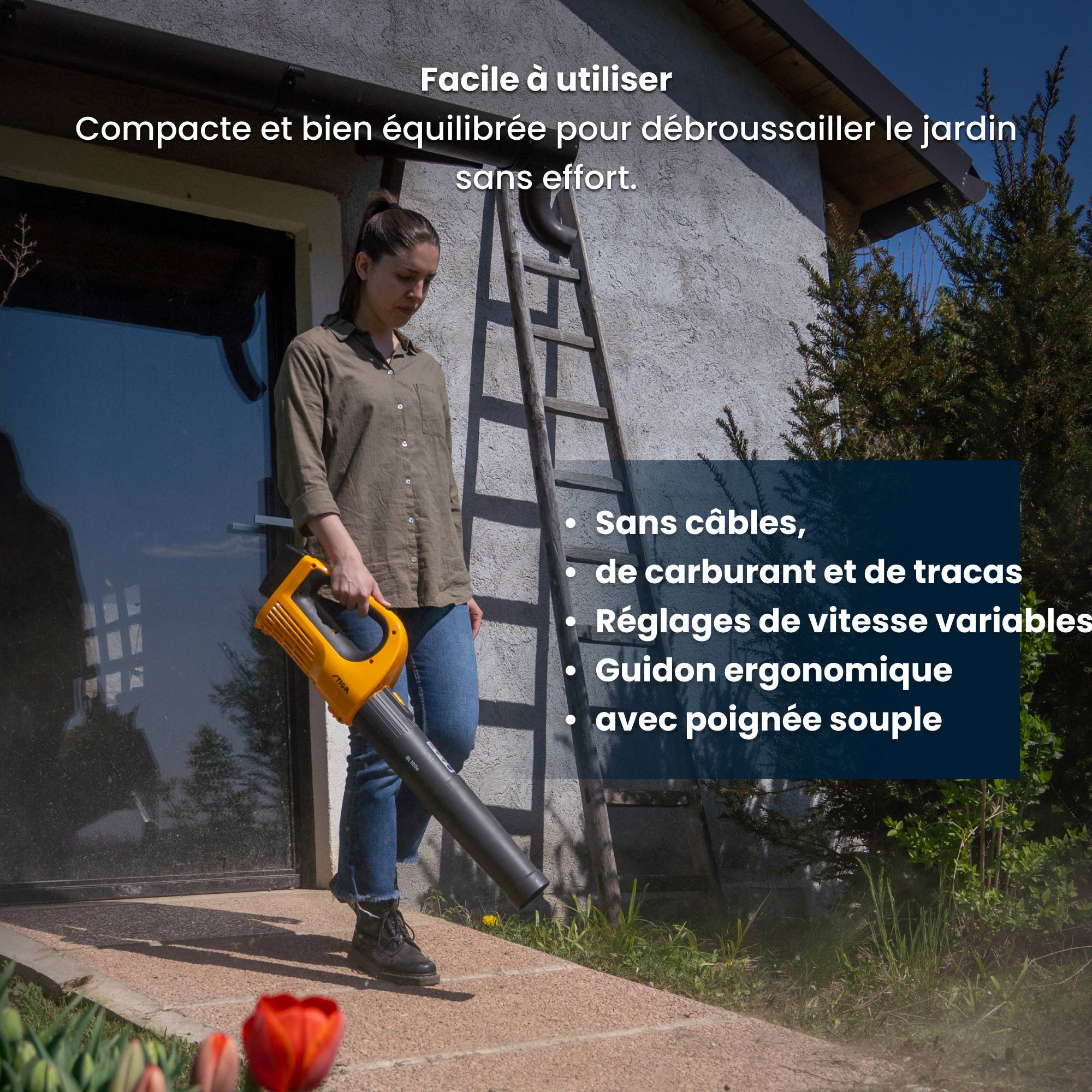 Stiga - Souffleur sans fil SBL 100e, batterie 20V (4Ah), vitesse réglable - STIGA - Image 4