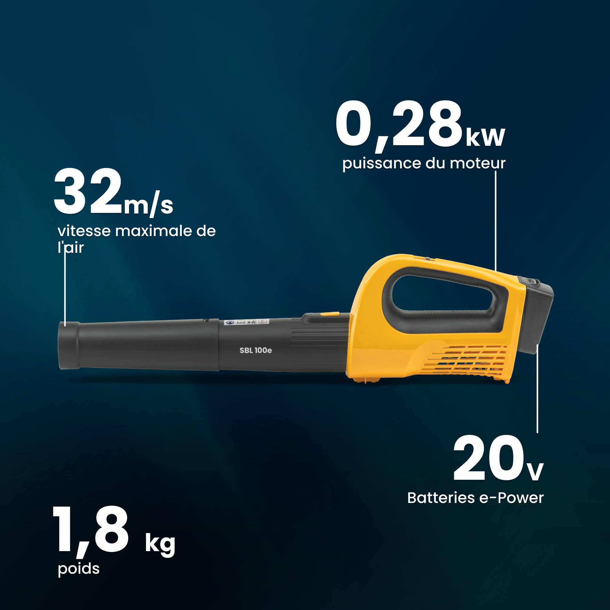 Stiga - Souffleur sans fil SBL 100e, batterie 20V (4Ah), vitesse réglable - STIGA - Image 5