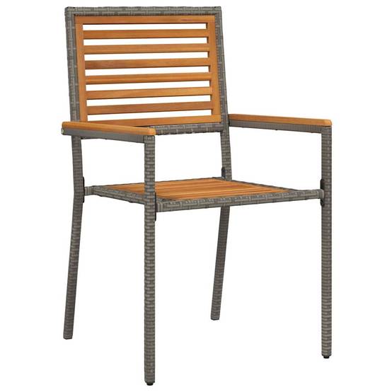 Ensemble de salle à manger pour jardin 5 pcs Gris et Marron 150 x 90 x 75 cm - PANGIVO - Image 6