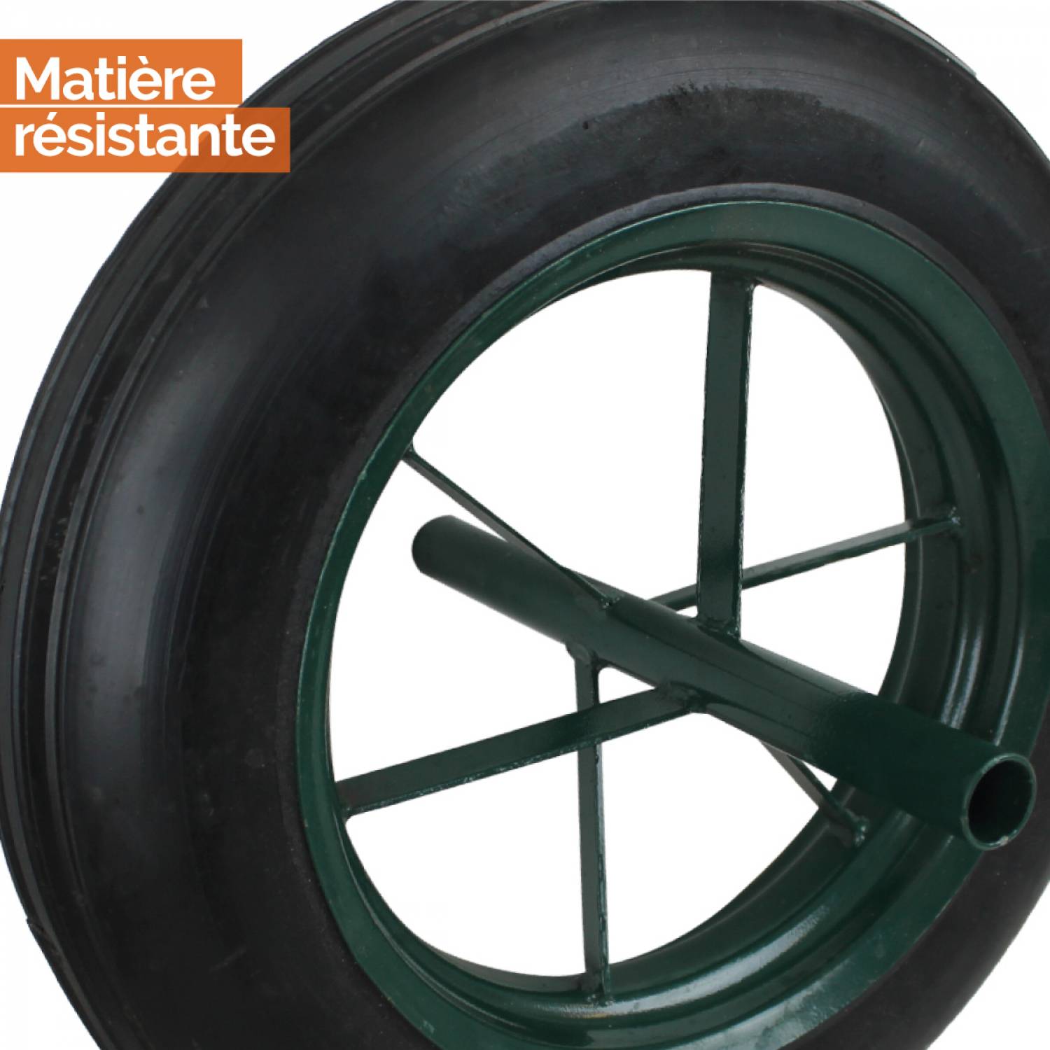Linxor - Roue pleine pour brouette - Ø 38.5 x 6.5 cm - Axe 20 mm - Linxor - Imagen 3