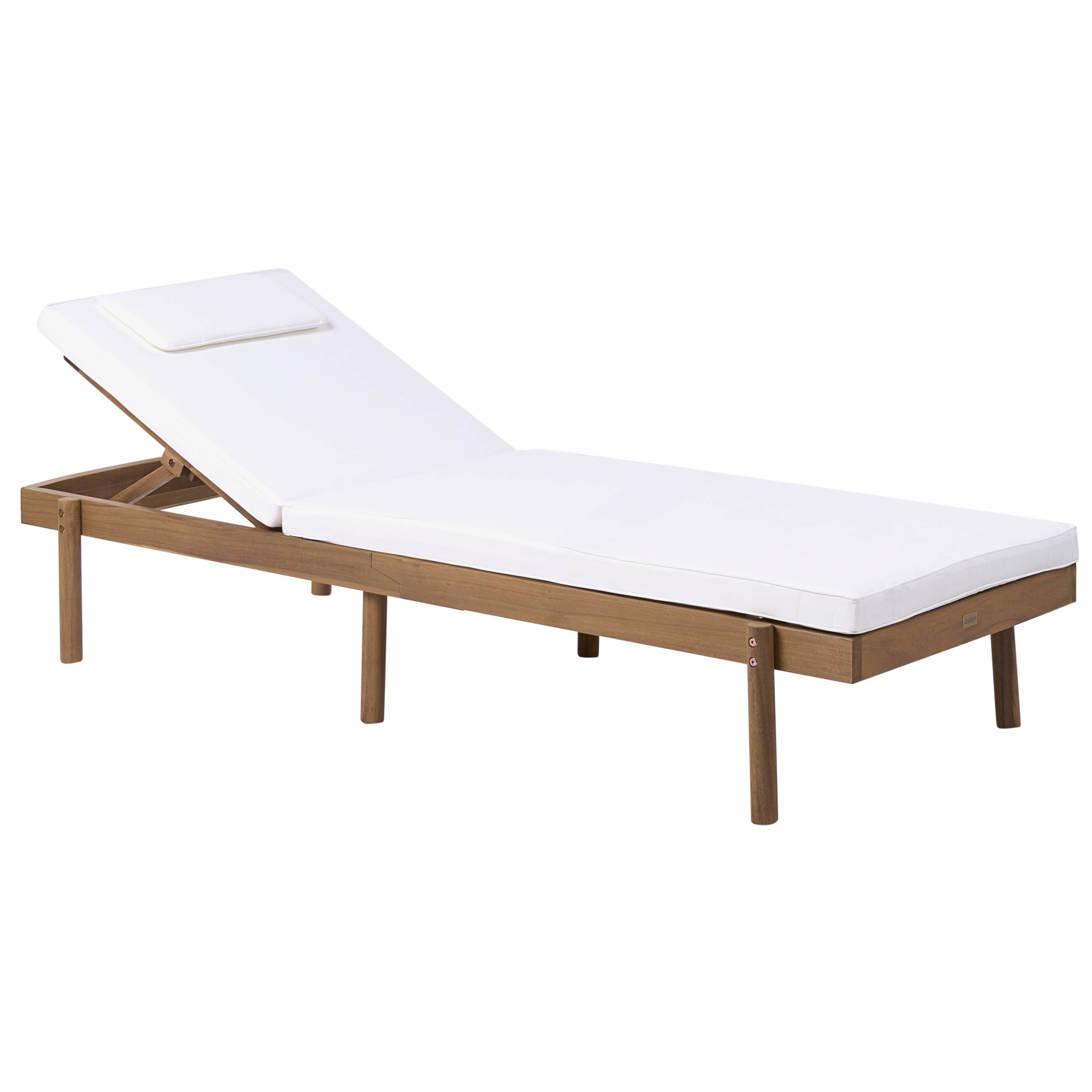 Beliani - Chaise longue Bois d'acacia certifié Blanc MARCETELLI - 65x188x77- Beliani - Image 5