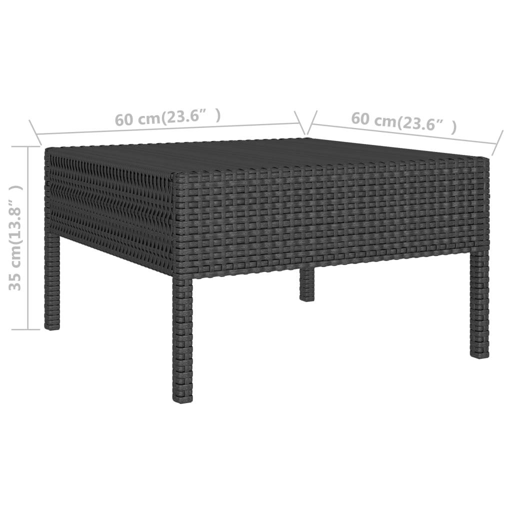 Vidaxl - Salon de jardin 2 pcs avec coussins Résine tressée Noir vidaXL 310199 - Imagen 6