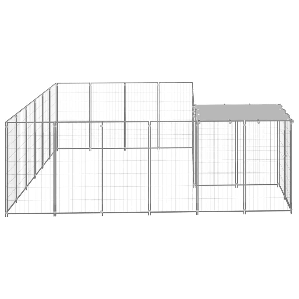 Vidaxl - Chenil Argenté 8,47 m² Acier vidaXL 3082219 - Imagen 5