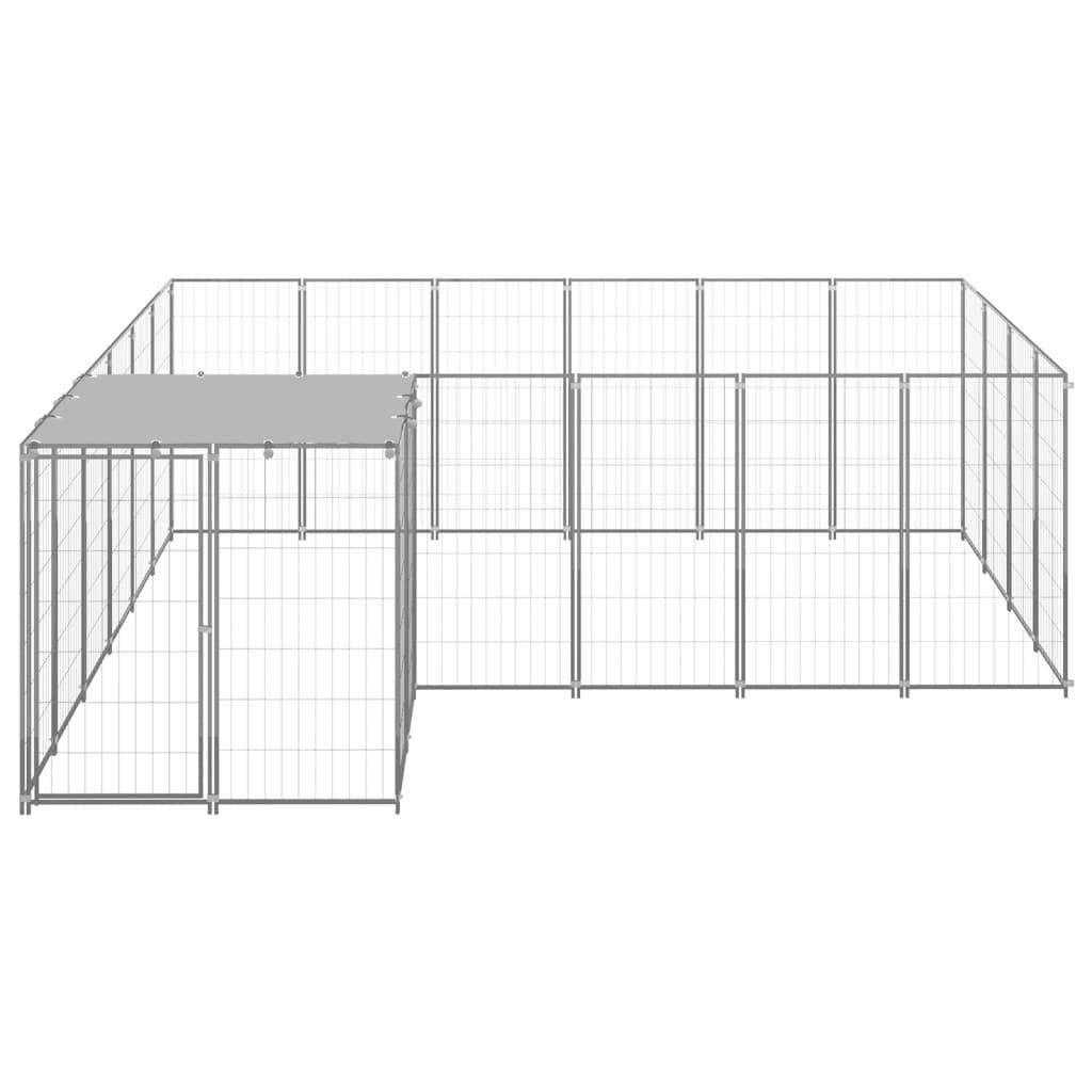 Vidaxl - Chenil Argenté 8,47 m² Acier vidaXL 3082219 - Imagen 7