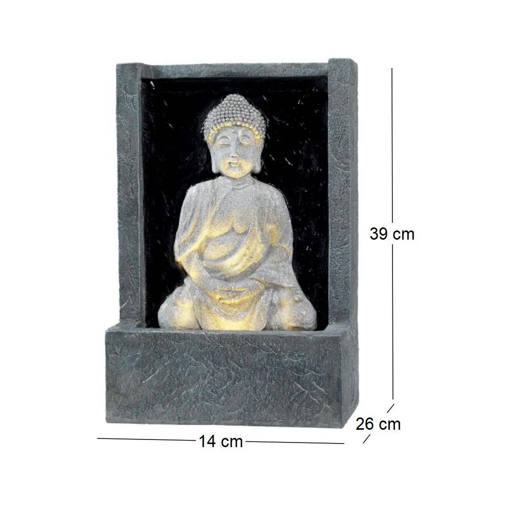 Luminéo - Fontaine extérieure en polyresine Bouddha Lumineo - Imagen 3