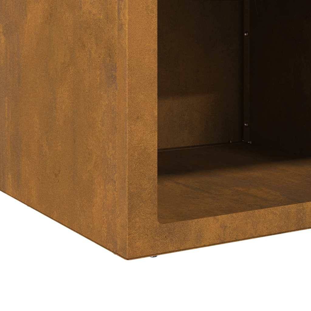 ComfortXL - Foyer de Jardin Carré en Acier Corten, Brasero Portable 50x50cm Aspect Rouille Naturelle – ComfortXL Outdoor Living - Image 8
